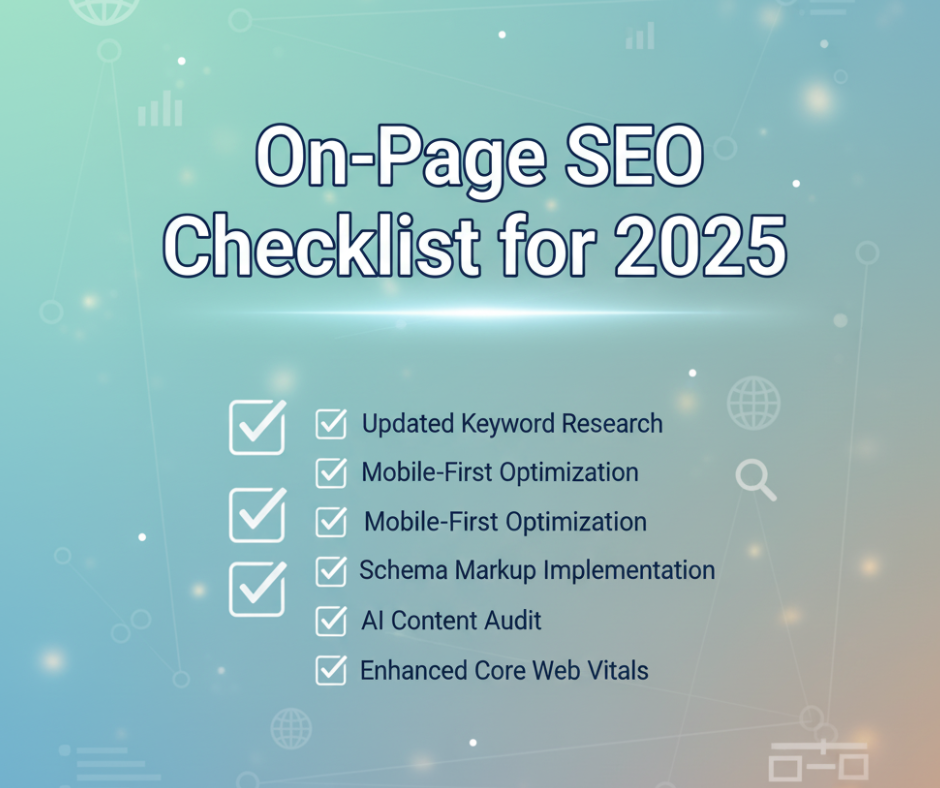 On-Page SEO Checklist for 2025
